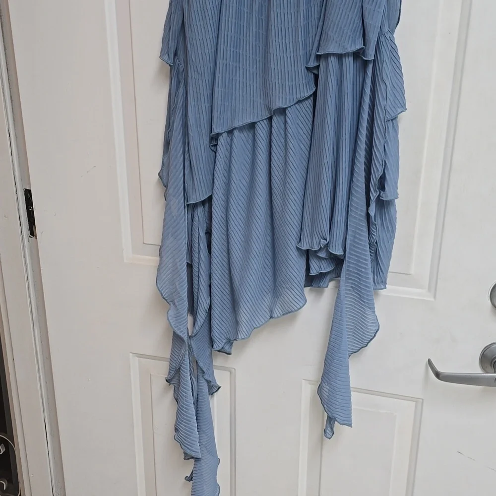 ZARA PLEATED ASYMMETRIC DRESS